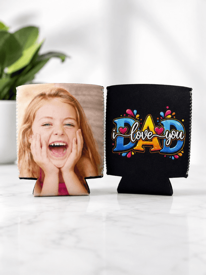 Custom stubby holders with photo - dad themestubby holder