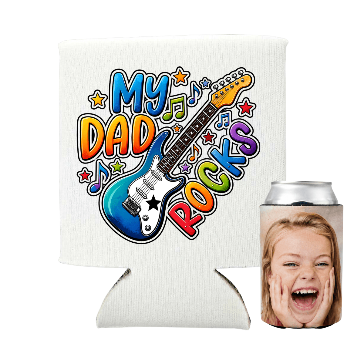 Custom stubby holders with photo - dad themestubby holder