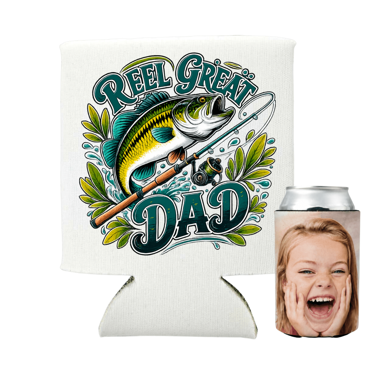 Custom stubby holders with photo - dad themestubby holder