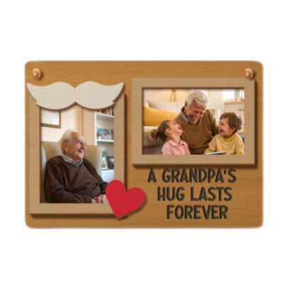 Custom Wooden Photo Frame Sign – Father's Day Edition