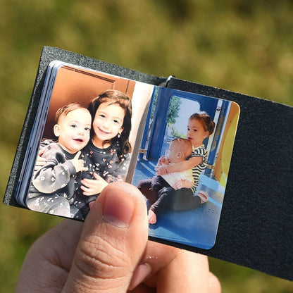 Customised Genuine Leather Photo Album KeychainKey Chain Photo Album