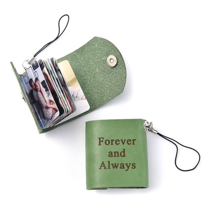 Customised Genuine Leather Photo Album KeychainKey Chain Photo Album