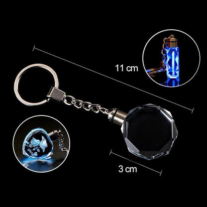 Customised Photo Gift Crystal Glow KeychainKey Chains