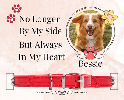 pet memorial collar frame pink paws