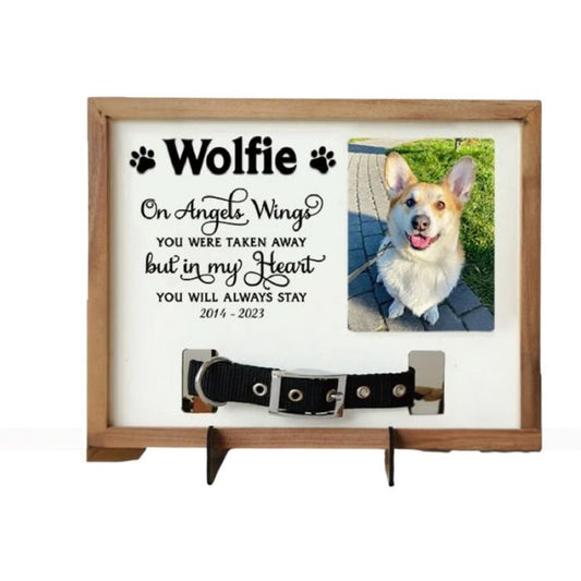 Dog Collar Memorial Photo Frame - print Personalisr Au