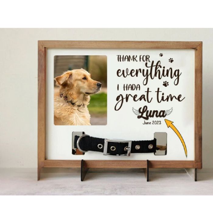 Dog Collar Memorial Photo Frame