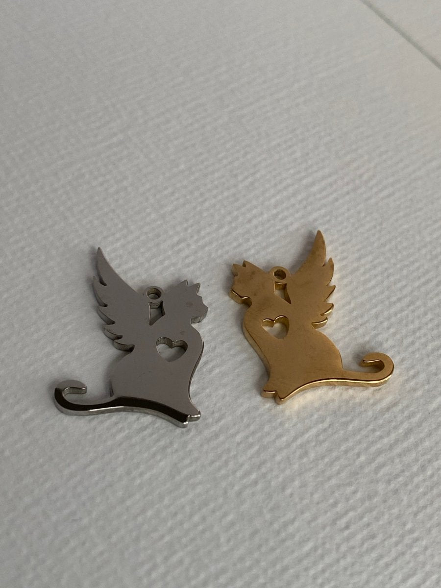 Engraved Angel Cat/Dog Memorial CharmCharms