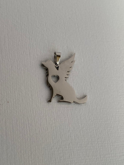Engraved Angel Cat/Dog Memorial CharmCharms