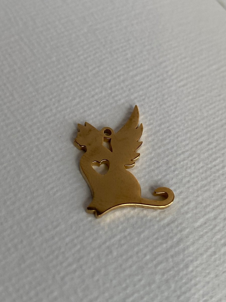 Engraved Angel Cat/Dog Memorial CharmCharms