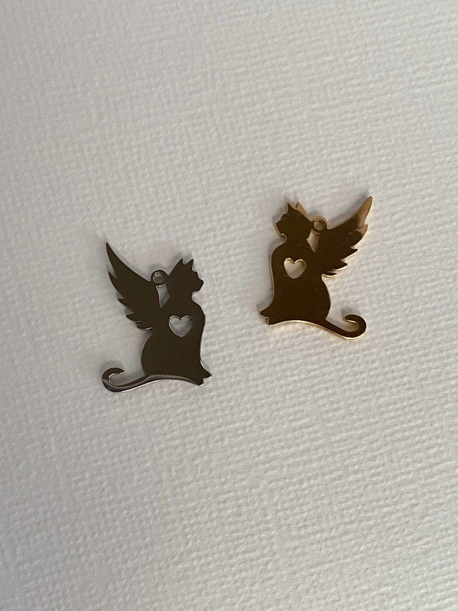 Engraved Angel Cat/Dog Memorial CharmCharms