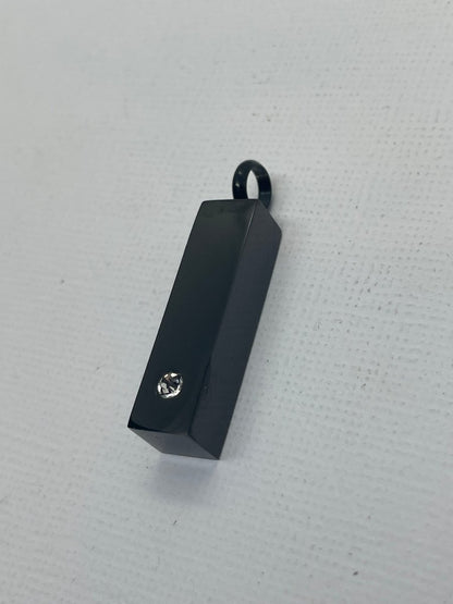 Engraved Bar Urn Necklace with ZirconiaNecklace Urn