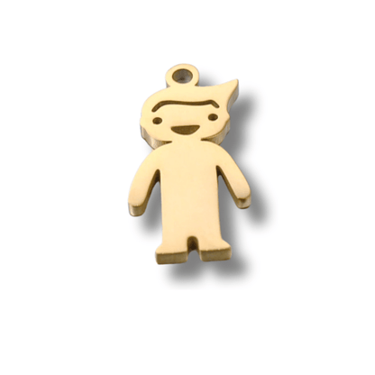 Engraved Boy Charm - Stainless SteelBracelet