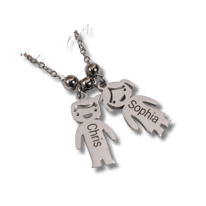 Engraved Boy Charm - Stainless SteelBracelet