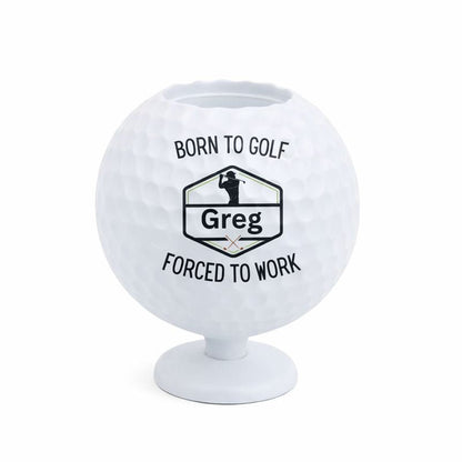Engraved Desk Top Golf Ball and Club Pen Holdergolf gift