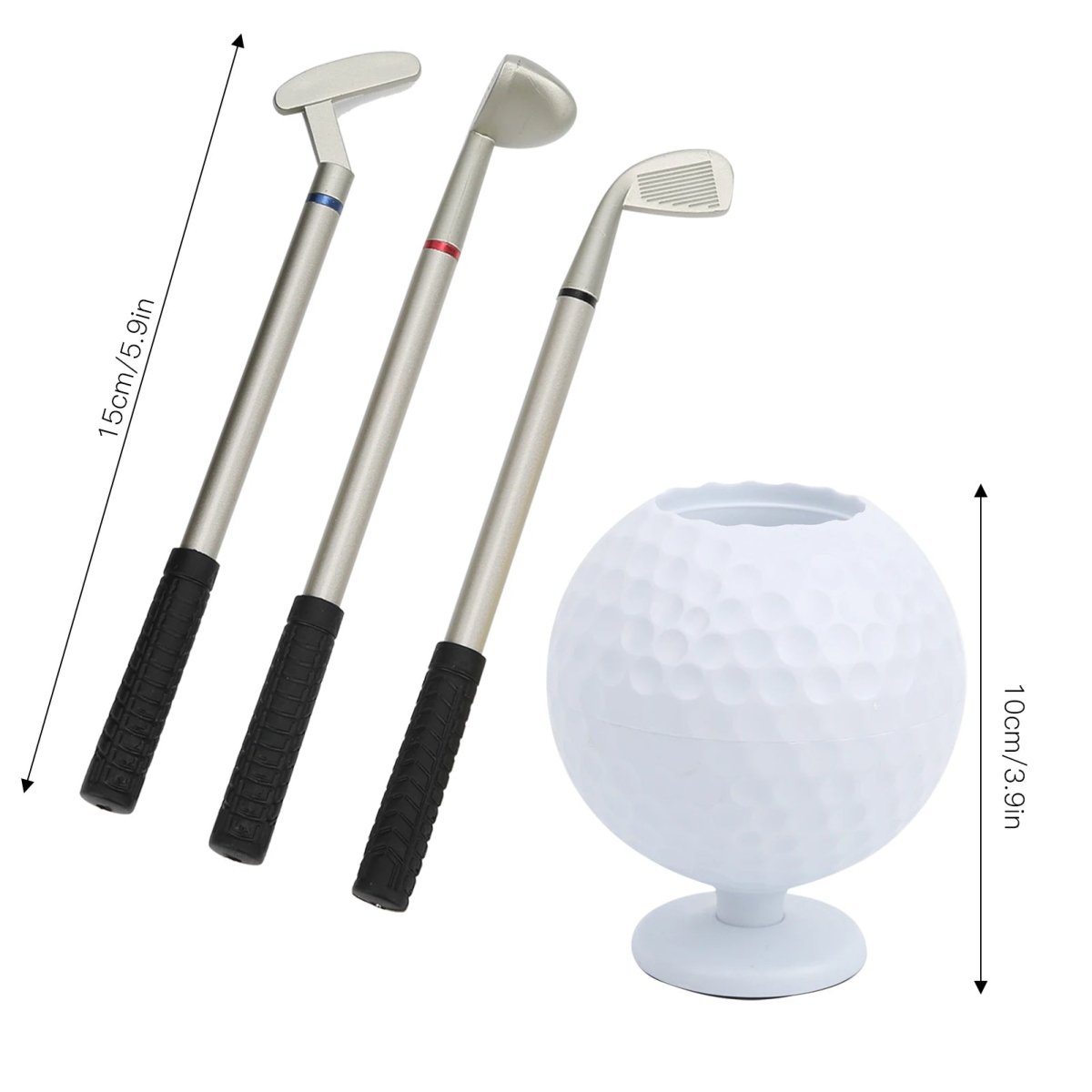 Engraved Desk Top Golf Ball and Club Pen Holdergolf gift