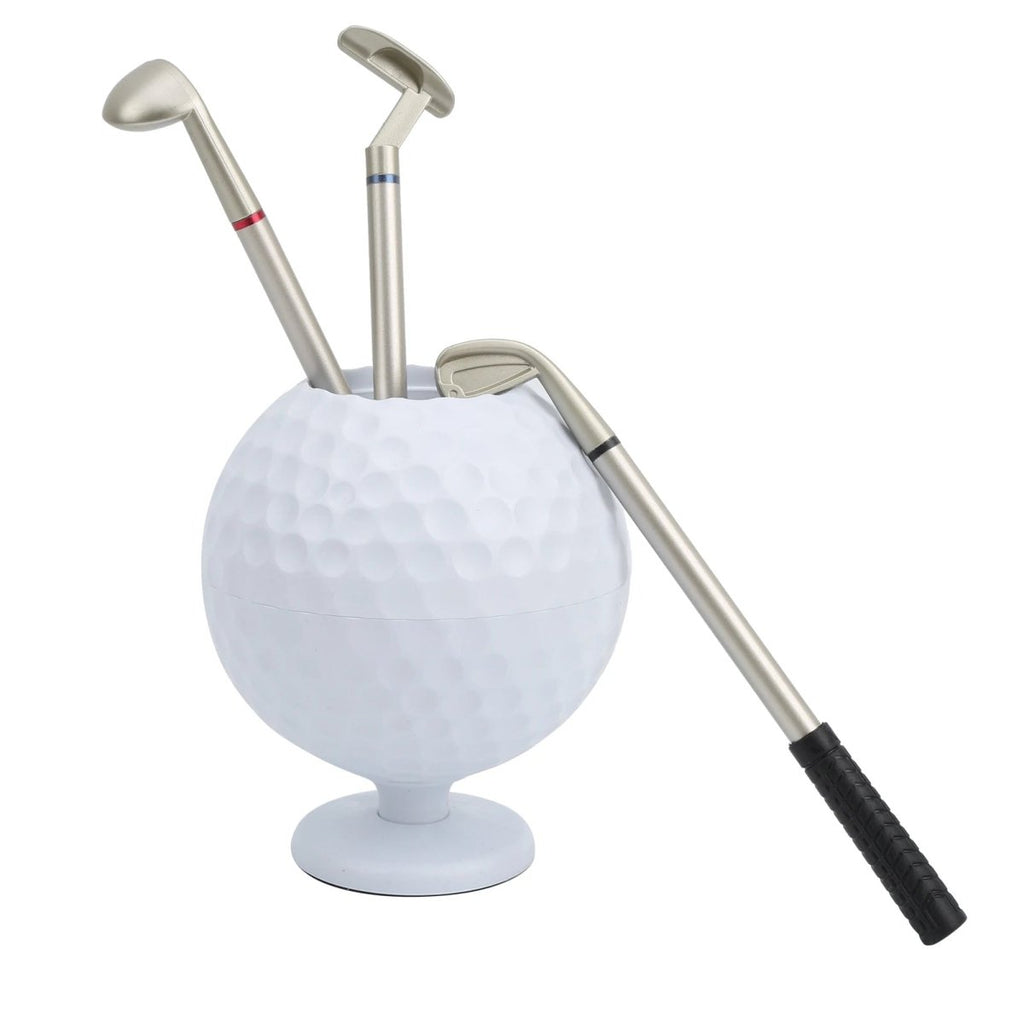 Engraved Desk Top Golf Ball and Club Pen Holdergolf gift