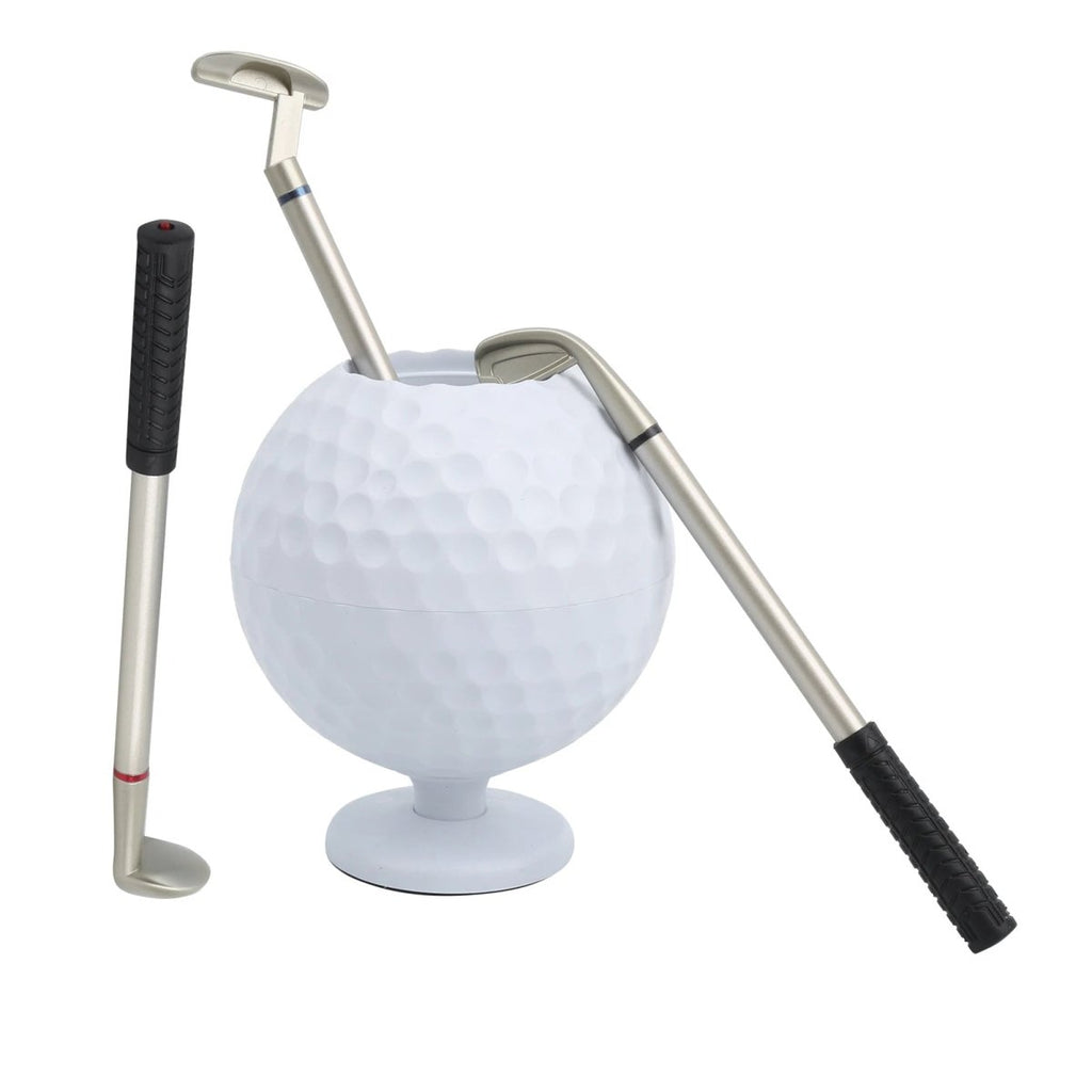 Engraved Desk Top Golf Ball and Club Pen Holdergolf gift