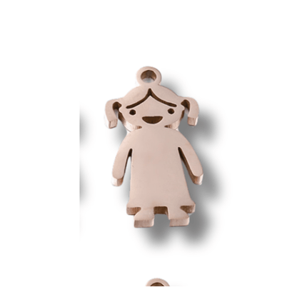 Engraved Girl Charm – Engraved Stainless Steel CharmCharms