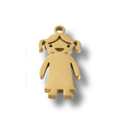 Engraved Girl Charm – Engraved Stainless Steel CharmCharms
