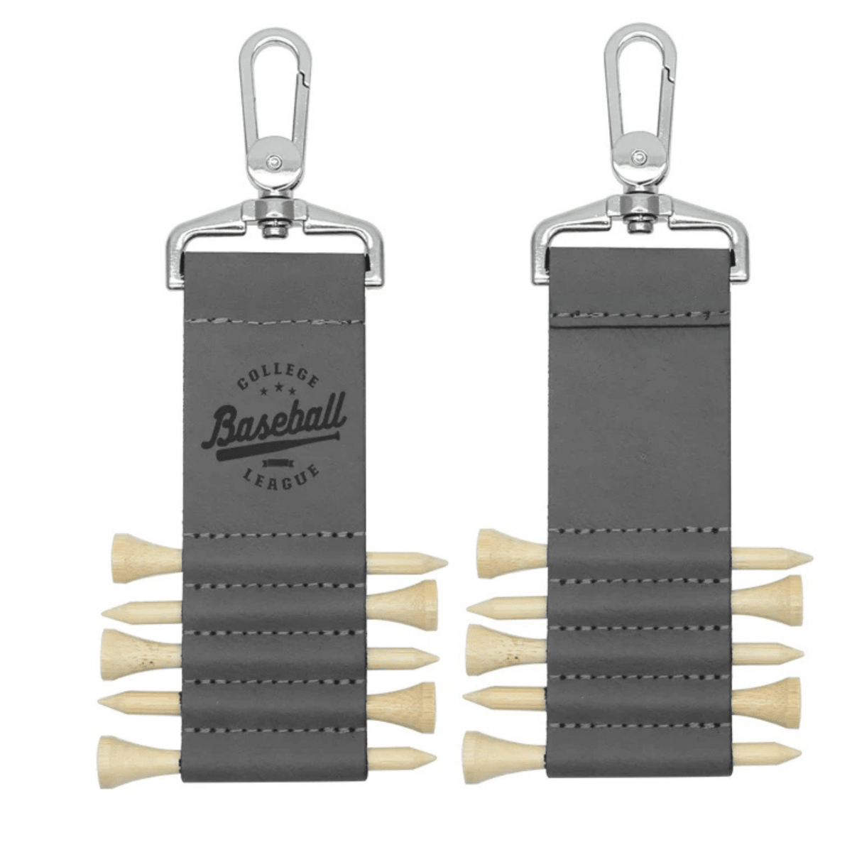 Custom engraved leather golf tee holder Made in Perth