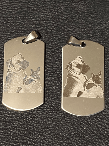 Engraved Pet Photo Keyring Pendant Australia - Key Chains Personalisr Au