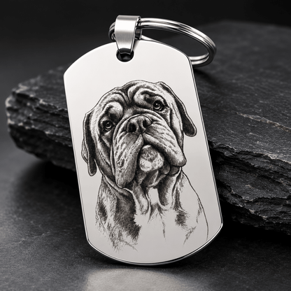 Engraved Pet Photo Keyring Pendant AustraliaKey Chains