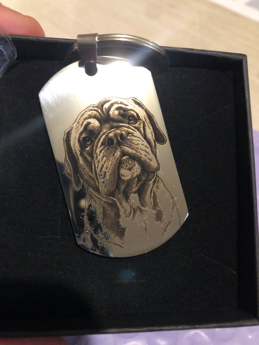 Engraved Pet Photo Keyring Pendant AustraliaKey Chains