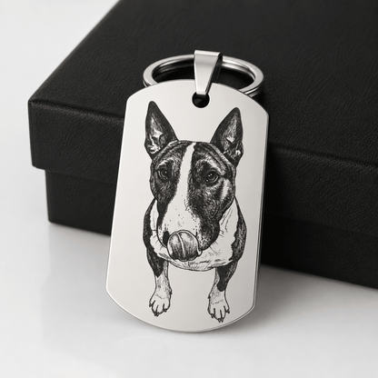 Engraved Pet Photo Keyring Pendant AustraliaKey Chains
