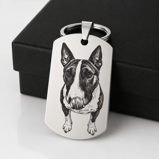 Engraved Pet Photo Keyring Pendant AustraliaKey Chains