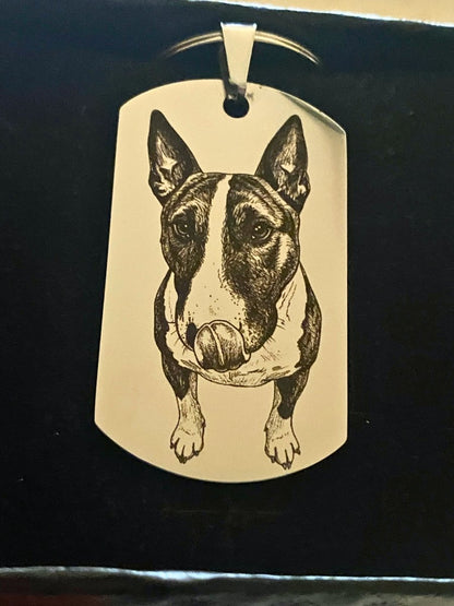 Engraved Pet Photo Keyring Pendant AustraliaKey Chains