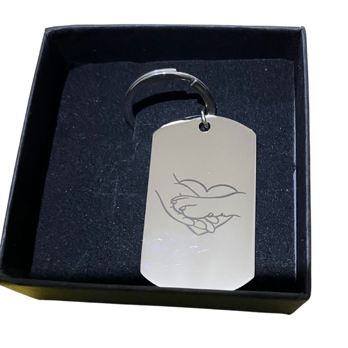 Engraved Pet Photo Memorial Keychain