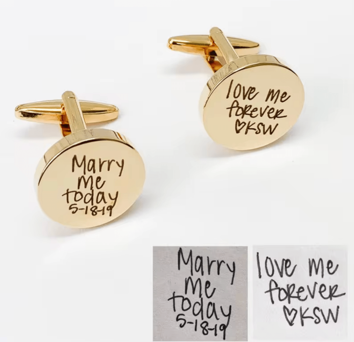 Engraved Round CufflinksCufflinks