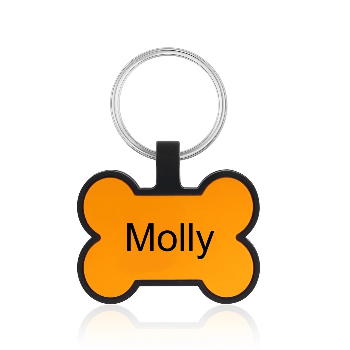 Engraved Silicone Pet Identification Tags - Bone Shaped
