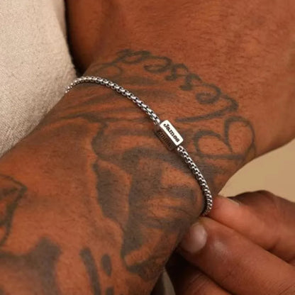 engraved bracelet for Dad engraved with kids names