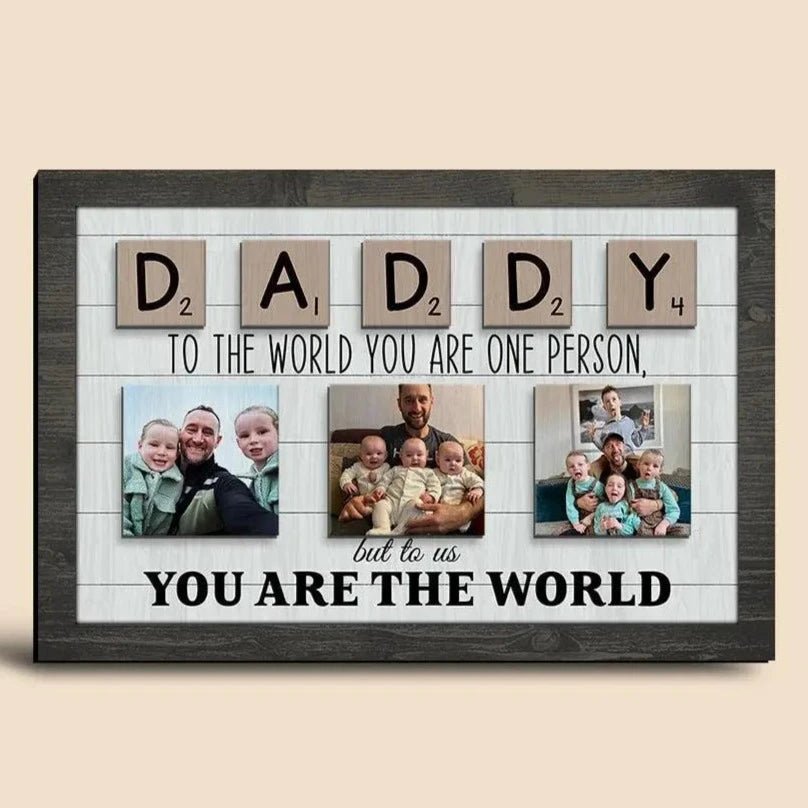 Father's Day Gift Custom Wood Photo Frame - wood Personalisr Au