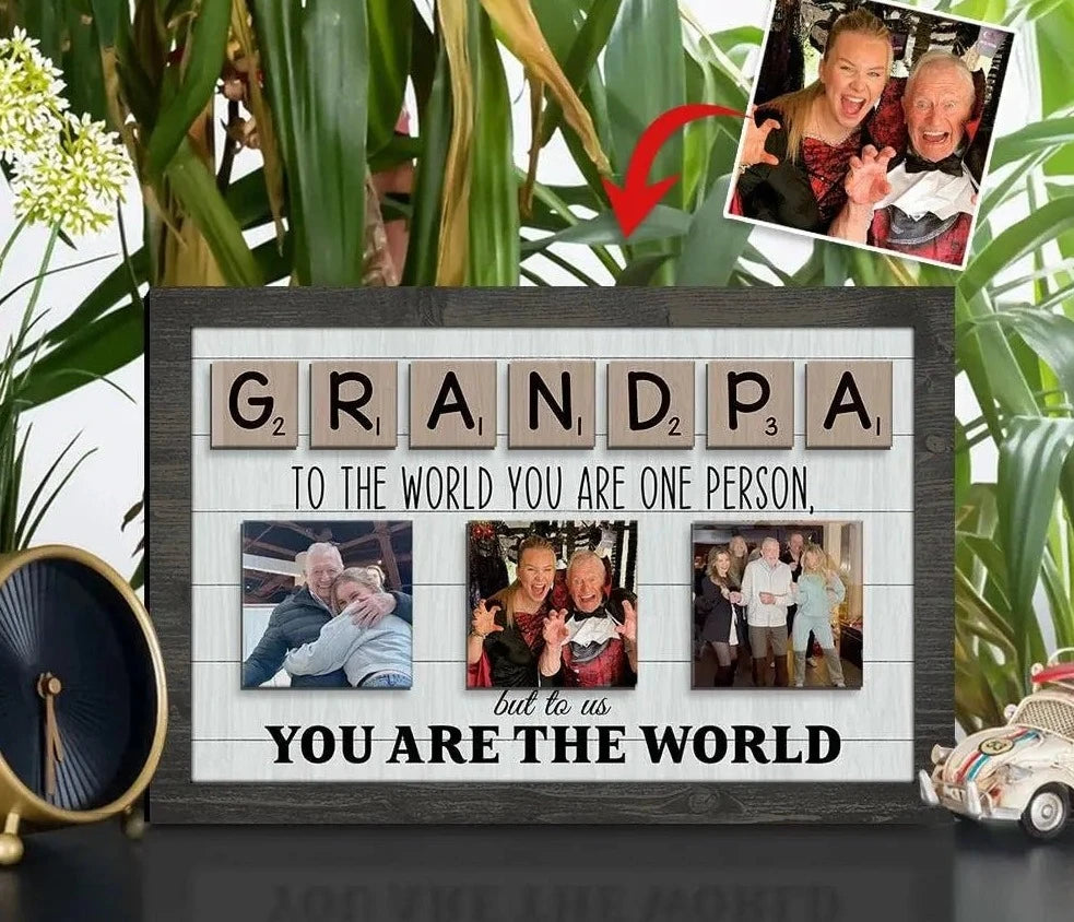 Father's Day Gift Custom Wood Photo Frame - wood Personalisr Au