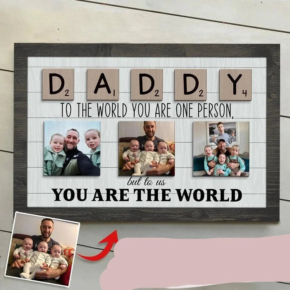 Father's Day Gift Custom Wood Photo Frame – Personalisr Au