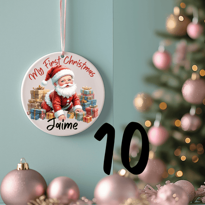 First Christmas Ornaments Personalised 15 styles - Christmas Ornaments Personalisr Au