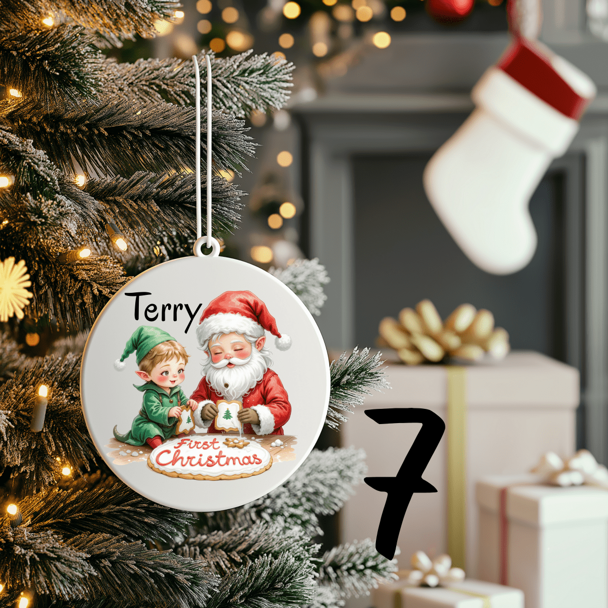 First Christmas Ornaments Personalised 15 styles - Christmas Ornaments Personalisr Au