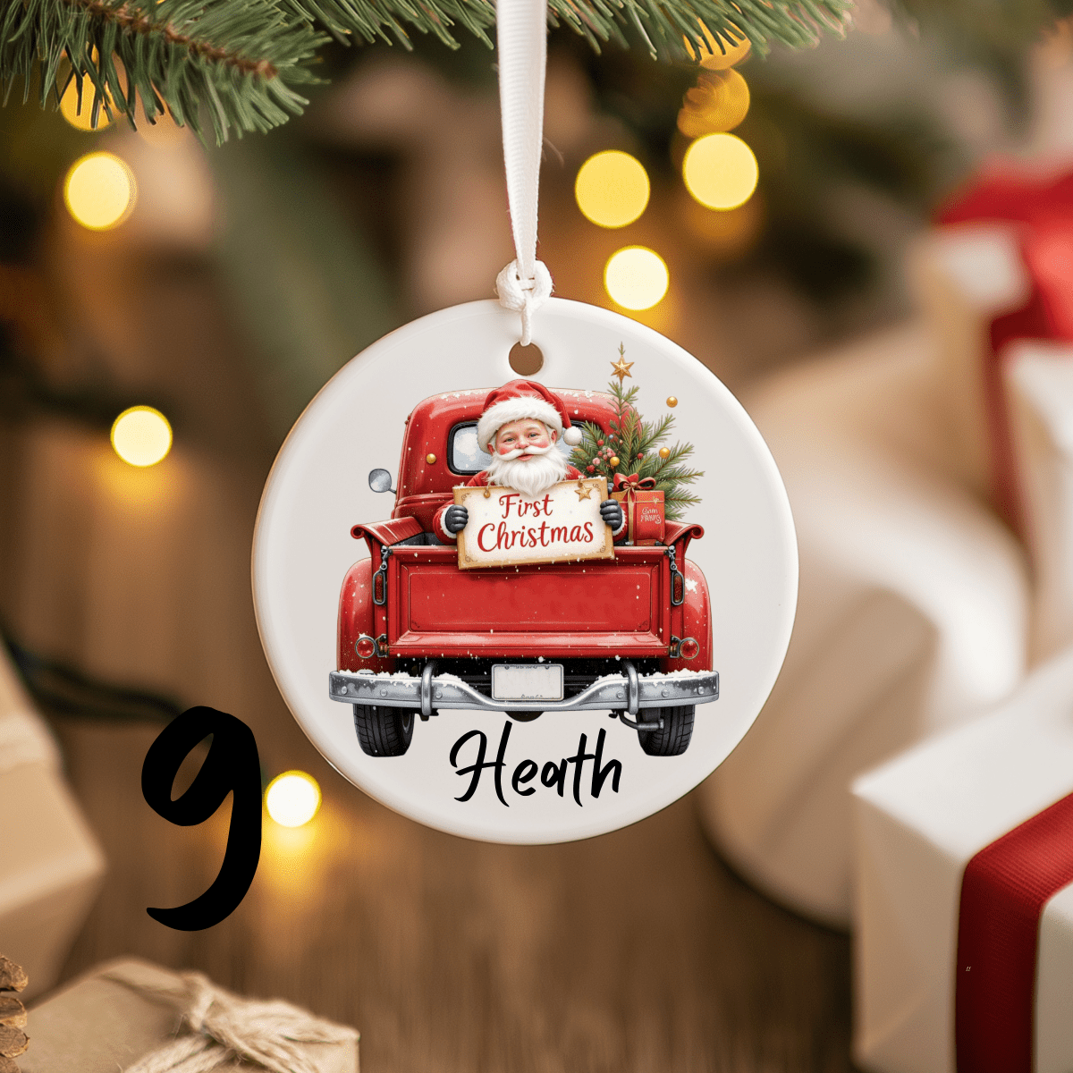First Christmas Ornaments Personalised 15 styles - Christmas Ornaments Personalisr Au