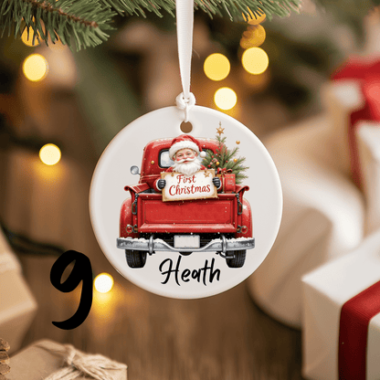 First Christmas Ornaments Personalised 15 styles - Christmas Ornaments Personalisr Au