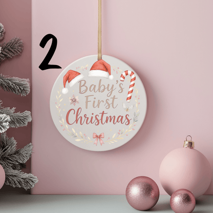 First Christmas Ornaments Personalised 15 styles - Christmas Ornaments Personalisr Au
