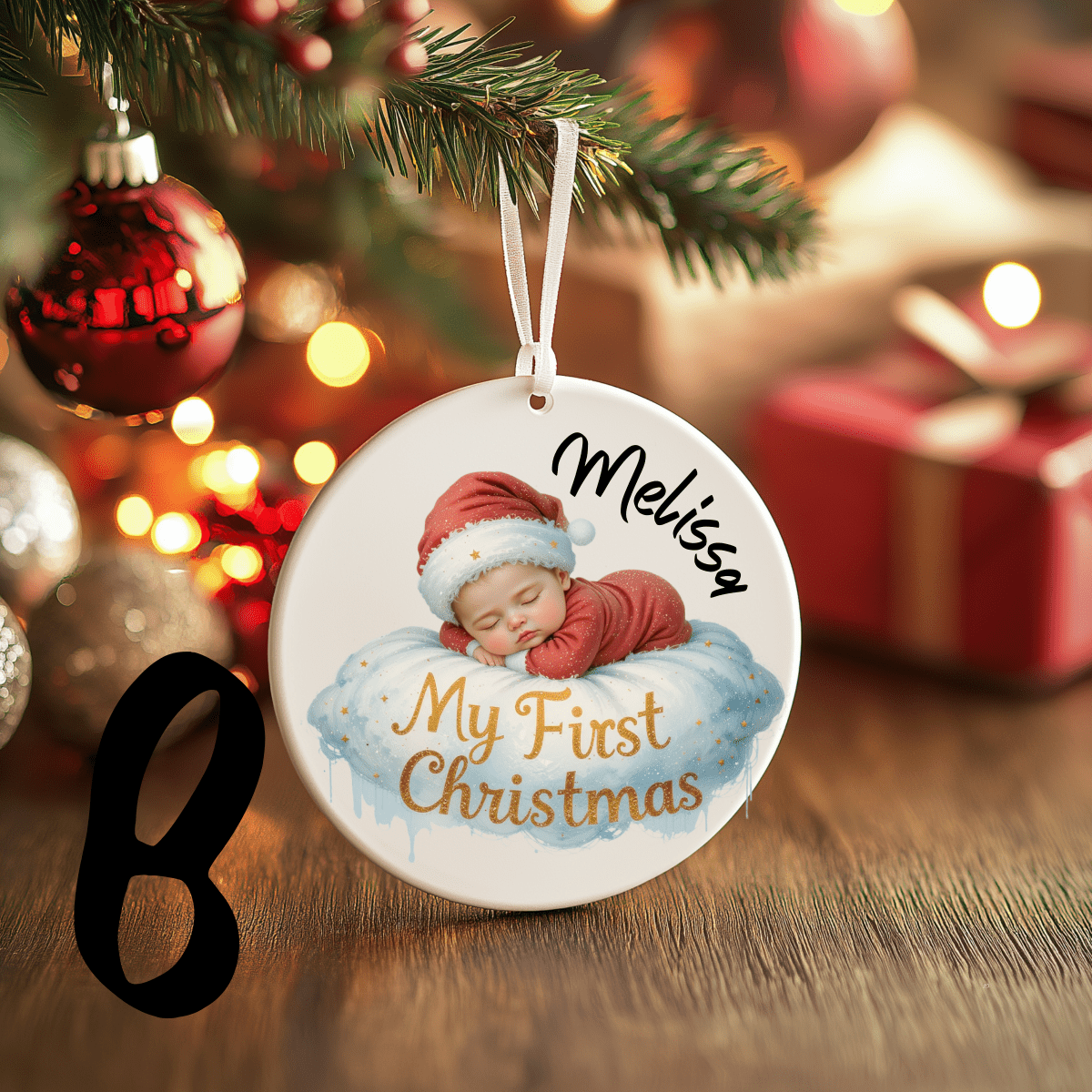 First Christmas Ornaments Personalised 15 styles - Christmas Ornaments Personalisr Au