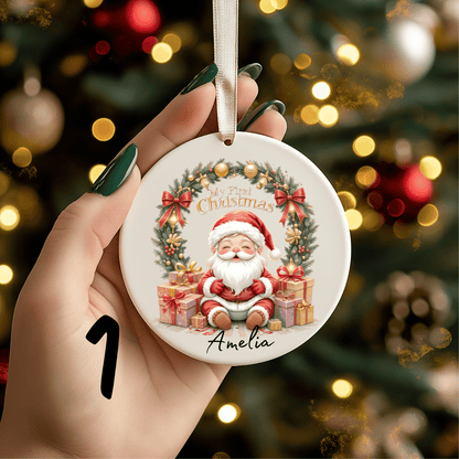 First Christmas Ornaments Personalised 15 styles - Christmas Ornaments Personalisr Au