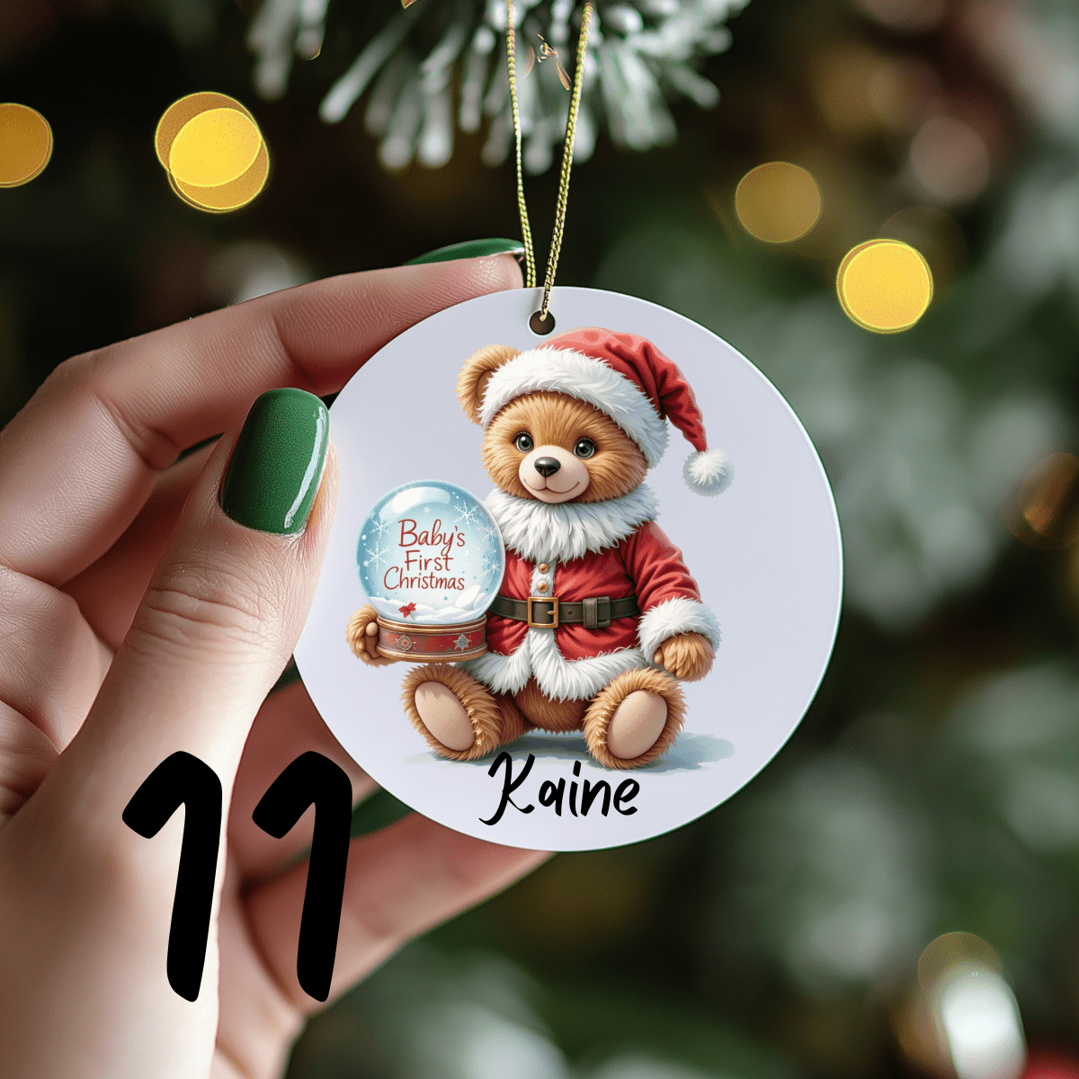First Christmas Ornaments Personalised 15 styles - Christmas Ornaments Personalisr Au
