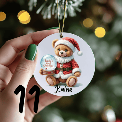 First Christmas Ornaments Personalised 15 styles - Christmas Ornaments Personalisr Au