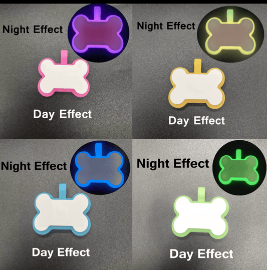 Glow In The Dark Pet ID Name Tags pet id tag
