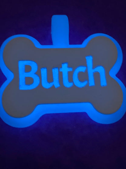 Glow In The Dark Pet ID Name Tags pet id tag