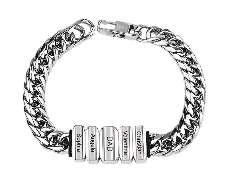 Men's Stainless Steel Custom Names Braceletbracelet