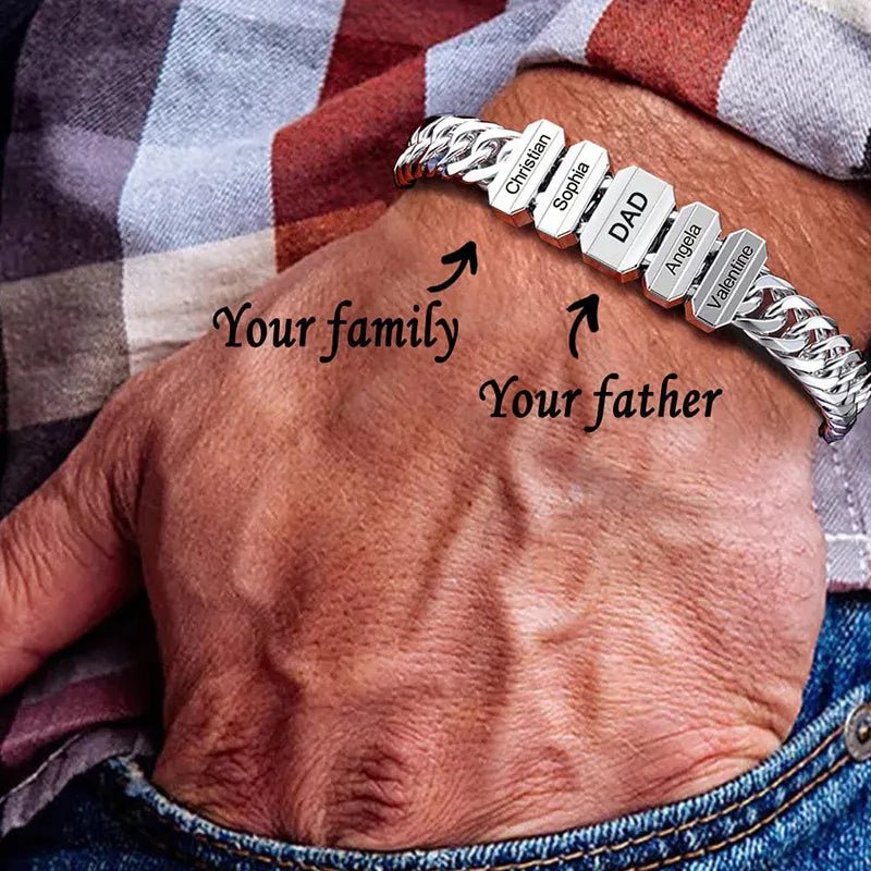 Men's Stainless Steel Custom Names Braceletbracelet